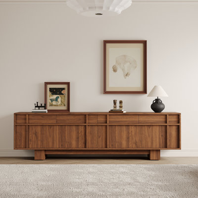 Mid-century Modern 71'' Tv Stand For 65-75 Inch Tv, Entertainment Center With Drawers And Cabinets