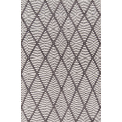 Langdon Wool Geometric Area Rug in Charcoal