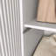 Miroir de garde-robe avec portes et tiroirs à DEL avec tablettes réglables-875289626
