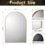 Bogen Wall Mirror Bathroom Mirror, 66 X 96 Cm, Decorative Wall Mirror, Arch Semicircular Makeup Mirror, Tempered Glass With Aluminium Frame For Bathroom, Hallway, Living Room, Bedroom-42814048