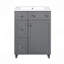 Armoire de salle de bain avec lavabo en céramique, 2 tiroirs, 1 porte à fermeture en douceur-115688270