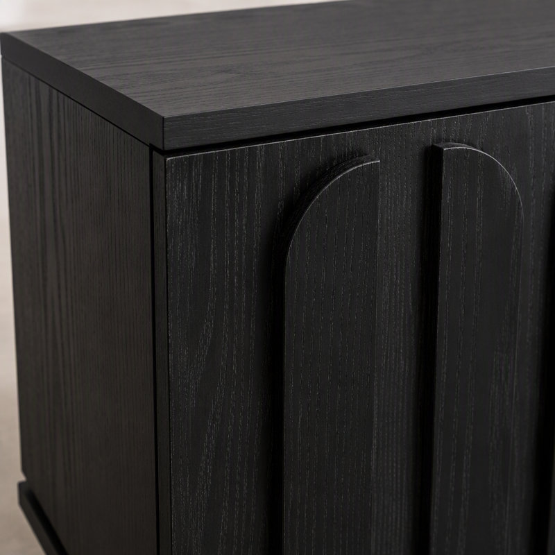 Armoire de rangement 62,7 po pour téléviseur de 75 po ou moins, avec tablettes réglables et trous pour câbles