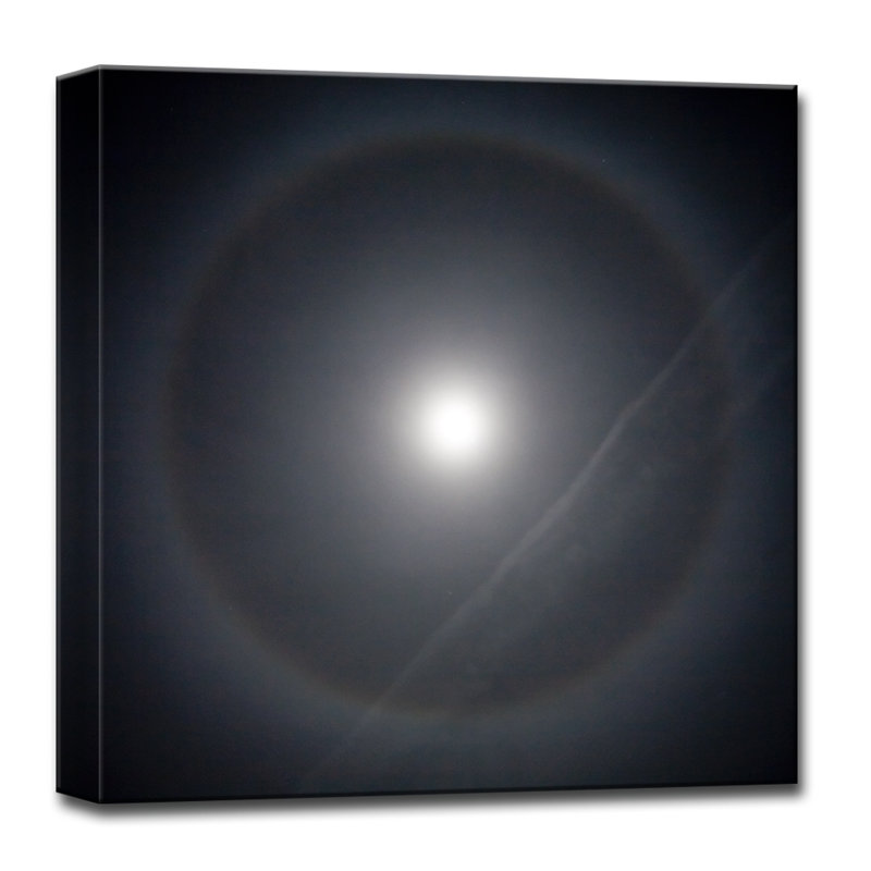 « moon halo », impression sur toile enroulée, H 20 po x l 20 po x P 1,5 po