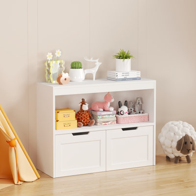 Organisateur de livres, armoire de rangement pour jouets, blanc