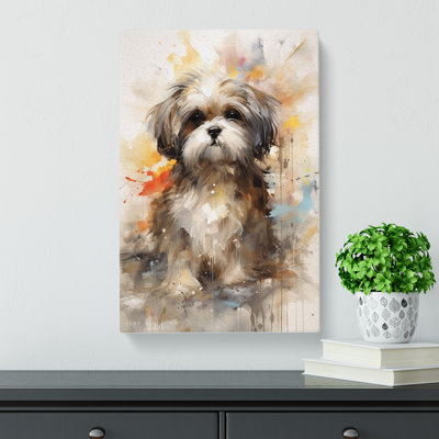 Shih Tzu Gestural - No Frame Print