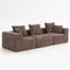 Canapé modulaire surdimensionné à assise profonde, canapé modulaire entièrement en mousse 3 pièces en tissu texturé doux, assemblage sans outil, profil bas convenant aux appartements, 111 po x 37 po x 23,6 po