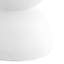 Tabouret et table d'appoint en sablier texturé blanc moderne de 18 po Greta-1724826943