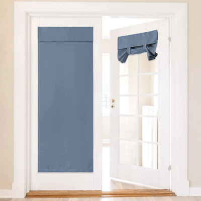 NICETOWN Blackout Small Door Curtain for Kitchen, Privacy Thermal Insulated Door Window Curtain for Classroom Window/Small Front Back Door/Office, 1 Panel