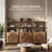 3 Tier Book Shelf 72" Tall Arched Bookcase With Storage, Set of 3-1304971543