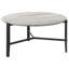Table basse ronde en faux marbre