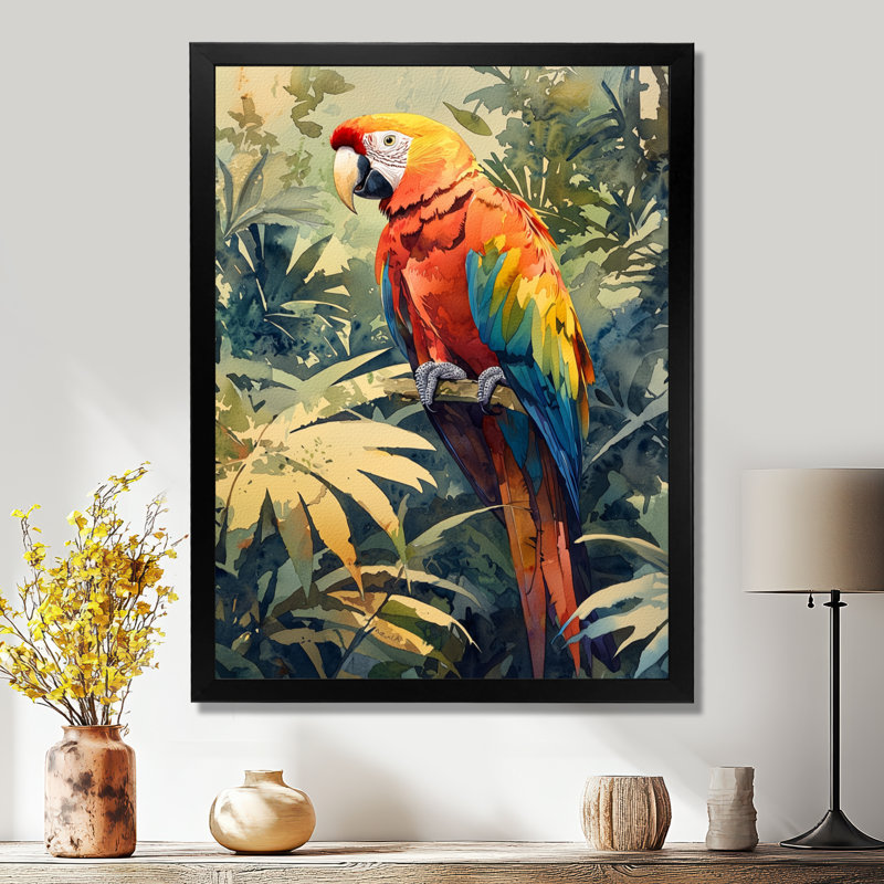 Cohl - Animals Wall Art, Black, 20" H x 12" W, Reproduction encadrée d'une seule photo