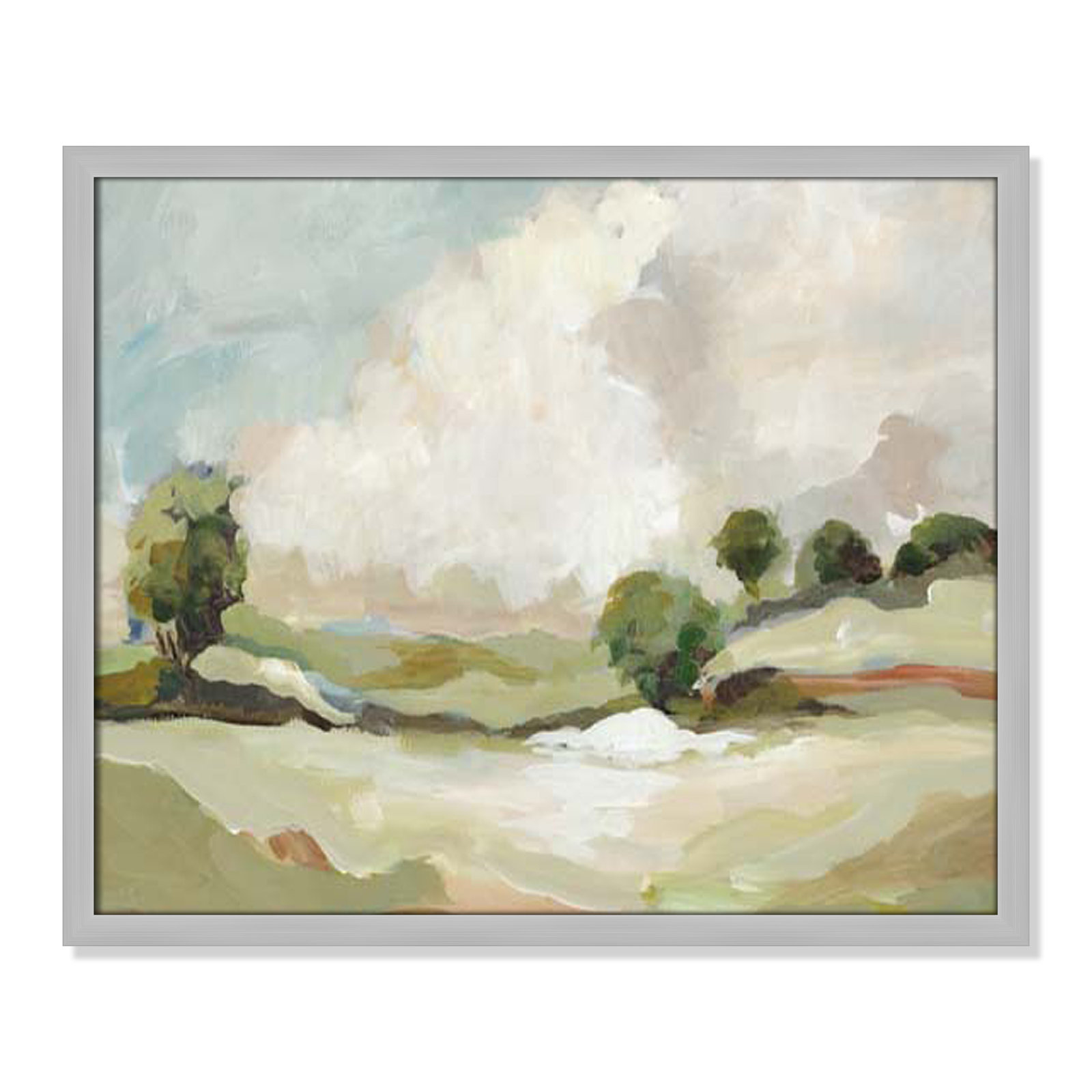 Pastoral Land by Allison Pearce, Silver, 21.5" H x 25.5" W x 1.25" D