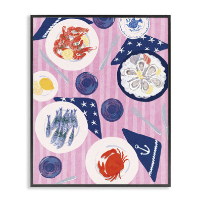 Art de la table de fruits de mer, estampe numérique par Be Ni La
