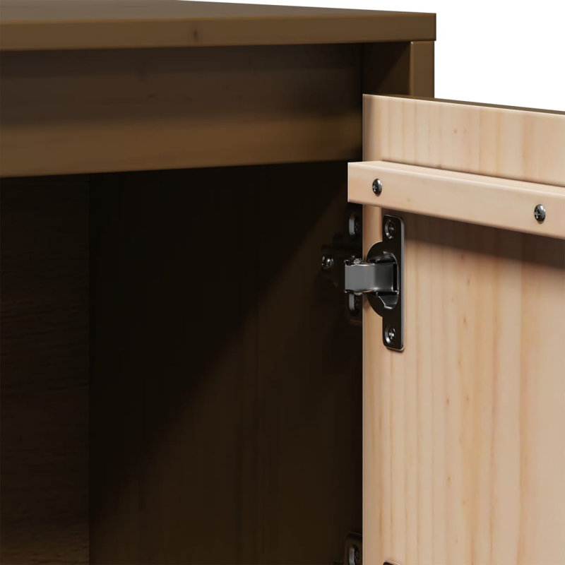 Preece 74cm Solid Wood Sideboard, Brown