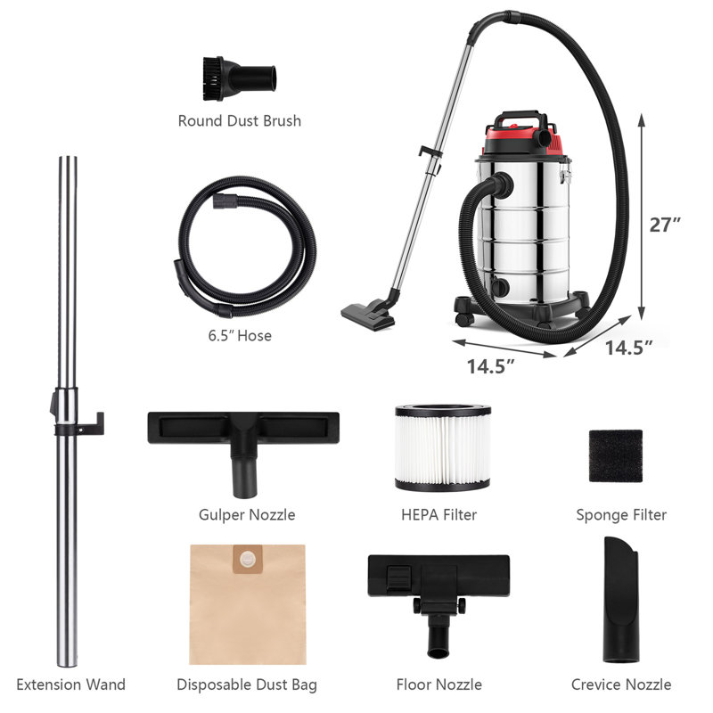 Aspirateur sec portatif 3-en-1 Gymax
