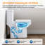 Toilette monobloc Nia 1,28 GPF ronde à double chasse au sol (siège inclus)-70606291