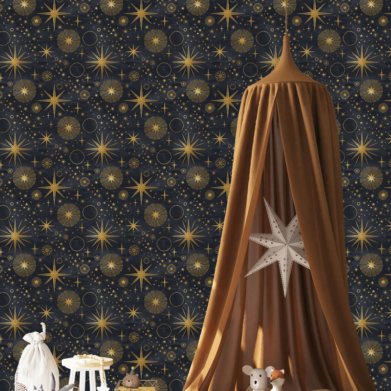 Rouleau de papier peint Fritz Stars and Circles, L 16,67 po x l 25 po