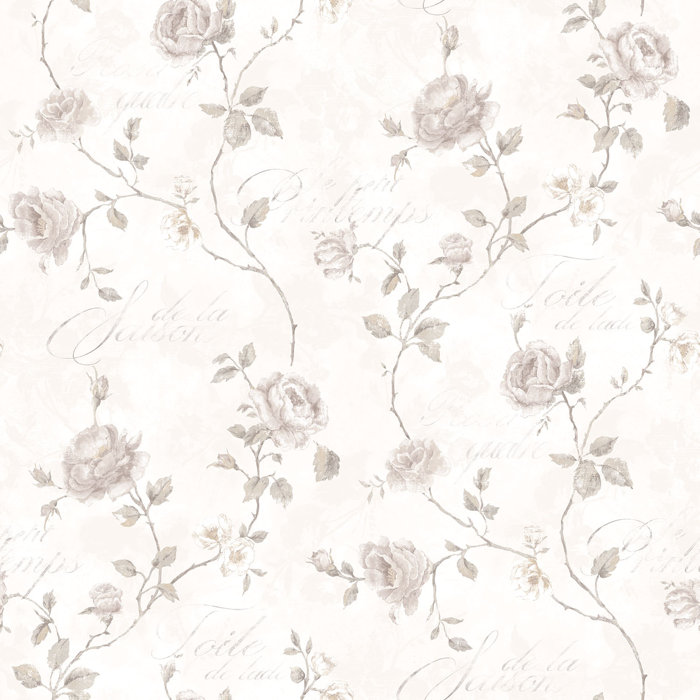 Galerie Wallcoverings Vintage Roses Trailing Rose Design 33’ L x 21" W