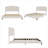 Beige Upholstered Bed Frame-170554376