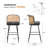 Cane Back Upholstered Stool-1323822629-1323822628-1341117673