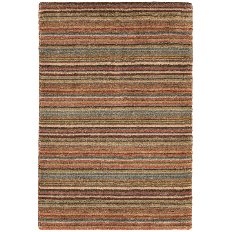 Tapis en laine noué à la main Brindle, Rectangle 7 pi 6 po x 9 pi 6 po