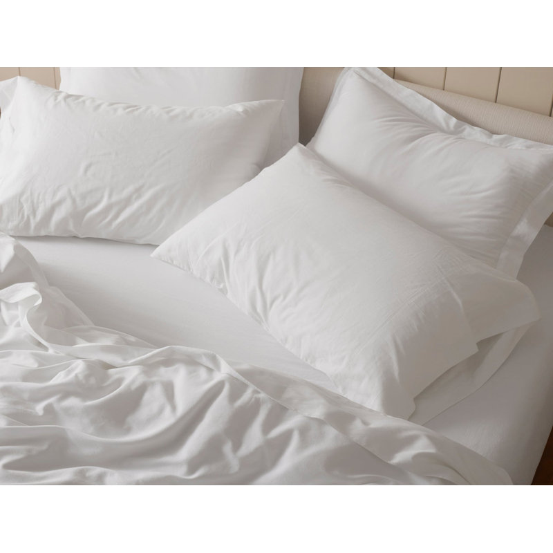 Cloud Soft Sateen Modern & Contemporary Sateen Duvet Cover, Alpine White, King/Cal King Duvet Cover
