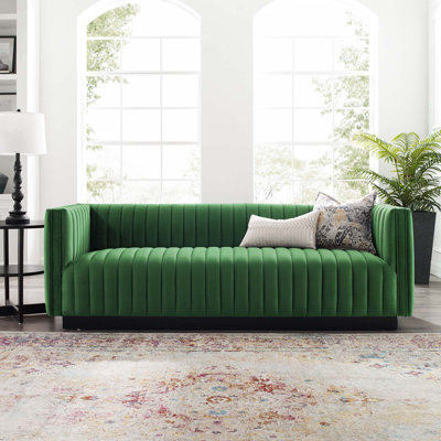 Modway Conjure Channel Tufted Velvet Sofa