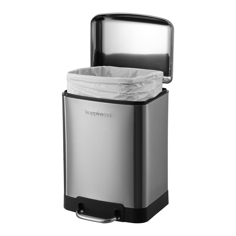 Ensemble de 2 poubelles à pédale en acier inoxydable Ashley