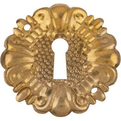 Round Stamped Brass Keyhole Cover