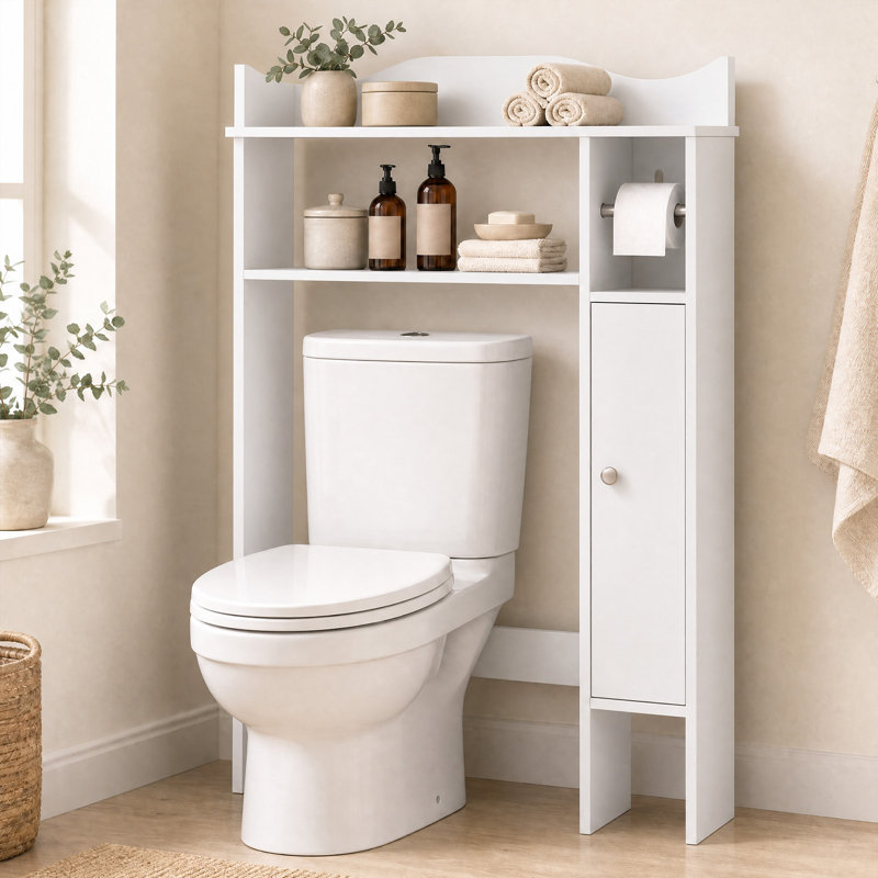 Bortman Over The Toilet Storage, White
