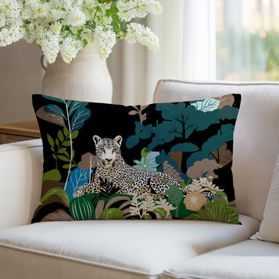 Oreiller rectangulaire réversible intérieur / extérieur Tai Leopard