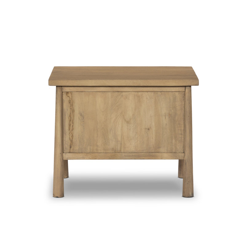 Freddie 2 - Drawer Solid Wood Nightstand, Caramel Mango