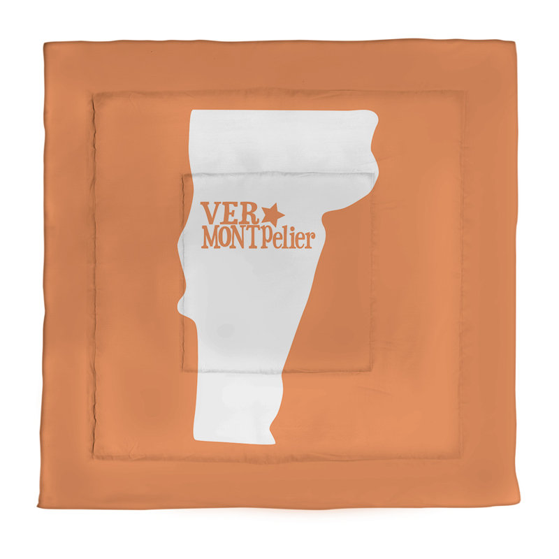 Polyester Comforter, Twin Comforter, Orange