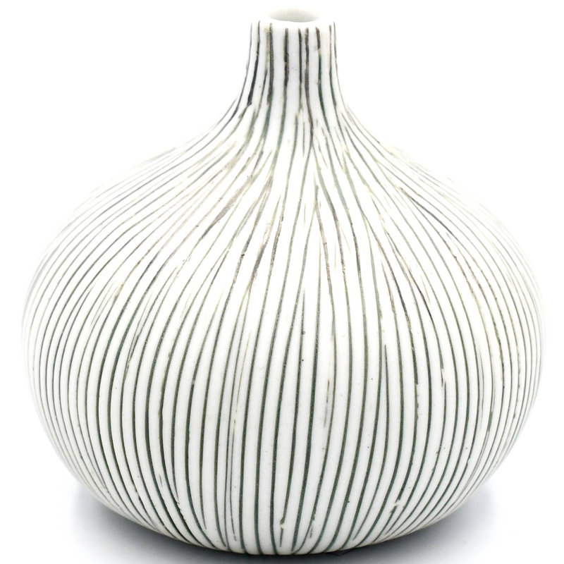 Vase de table Alptekin, gris, H 3,4 po x l 3,2 po x P 3,2 po
