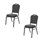 Chaise empilable en tissu Lila (paquet de 2)