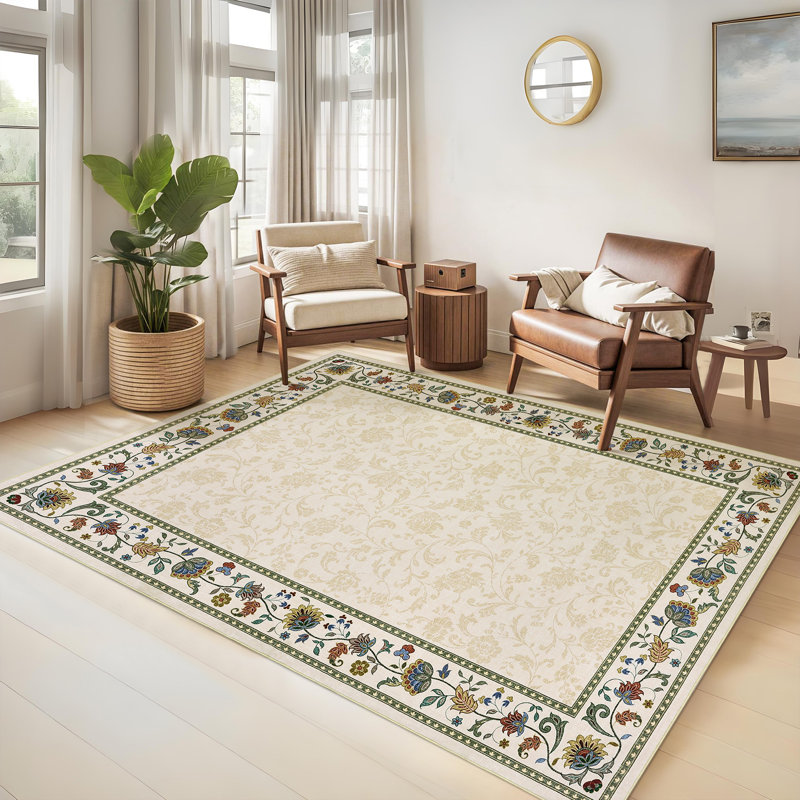 Tapis lavable Farmhouse Floral, Rectangle 9 pi x 12 pi