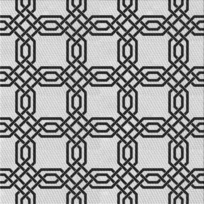 Tapis gris/crème tissé à la machine