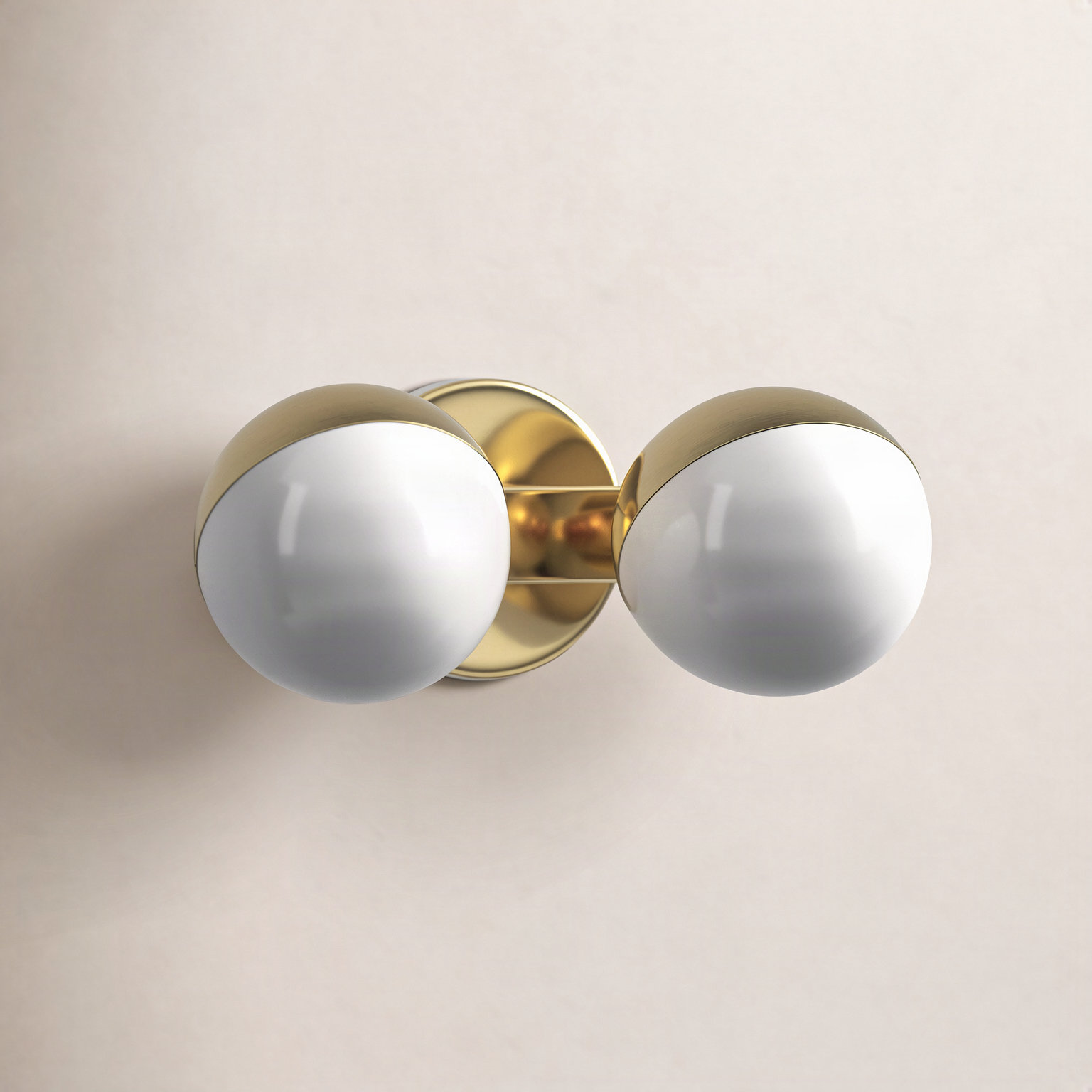 Toffee 2 Light Dimmable Vanity Light, Aged Brass