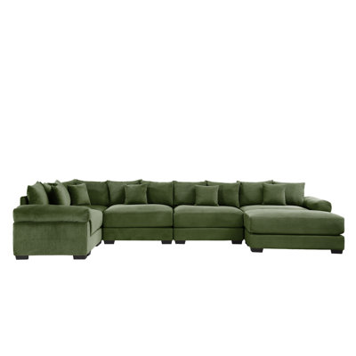 Oversized Cloud Modular Sectional Couch, Convertible Sectional Couches , Extra-Wide Armrests With Chaise,Premium Corduroy Fabric, Ergonomic Design, Easy Assembly, For Living Rooms Study