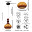 Luminaire suspendu Modern Modern, abat-jour en verre caramel, lampe suspendue en fer simple, cordon réglable