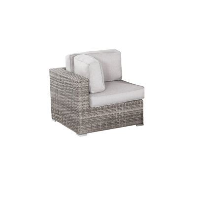 Chesterville Fully Assembled Sectional Corner Chair Grey With Olefin Cushions