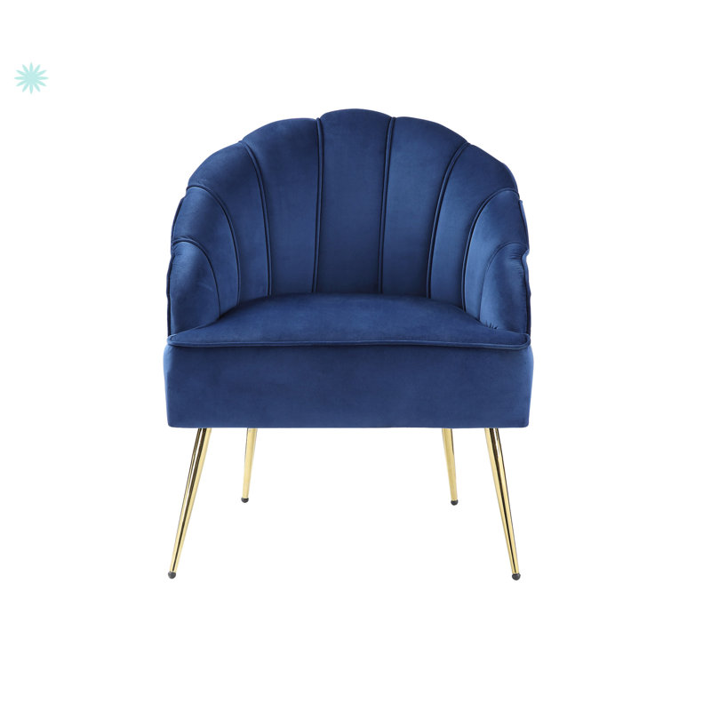 Velvet Wingback Accent Chair