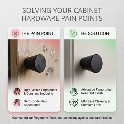 Black Single-Hole Tapered Cabinet Pull