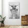 Funny Bathroom Decor Black and White Highland Cow Sit On Toilet Large Framed Canvas Print Wall Art
