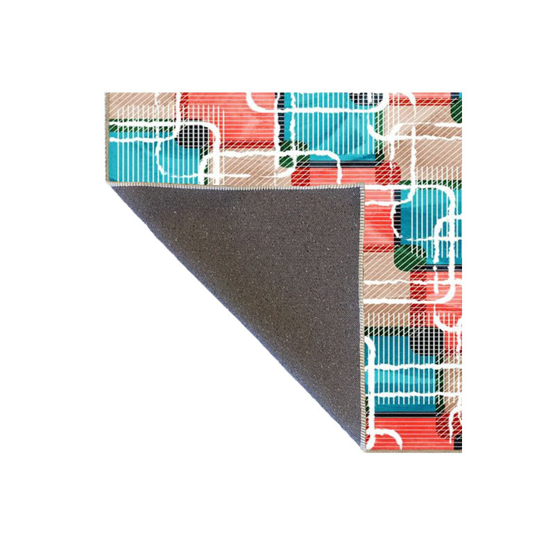 Tapis décoratif coloré à motif lavable à la machine, Rectangle 2'6" x 4'11" Rug Pad Included
