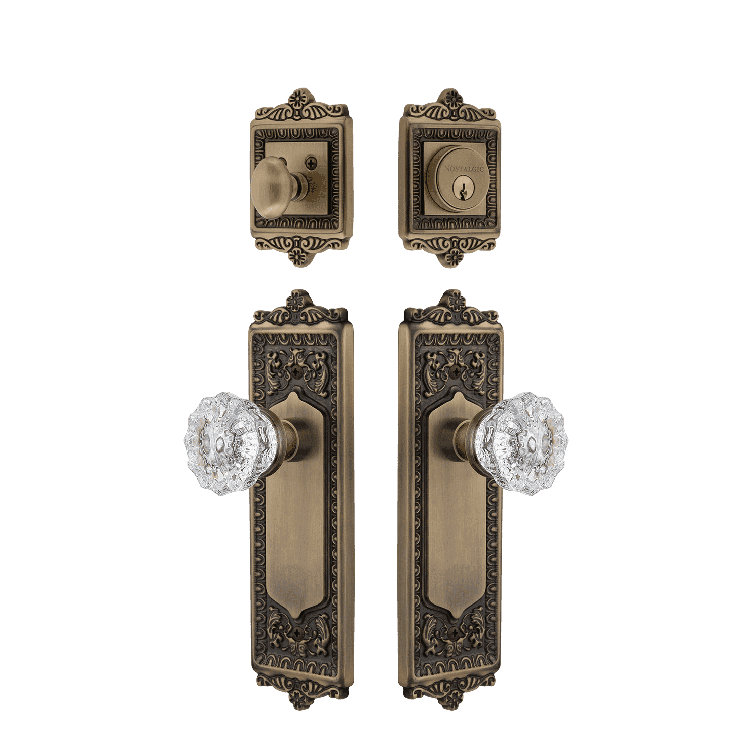 Nostalgic Warehouse Egg & Dart Entry Set with Crystal Knob