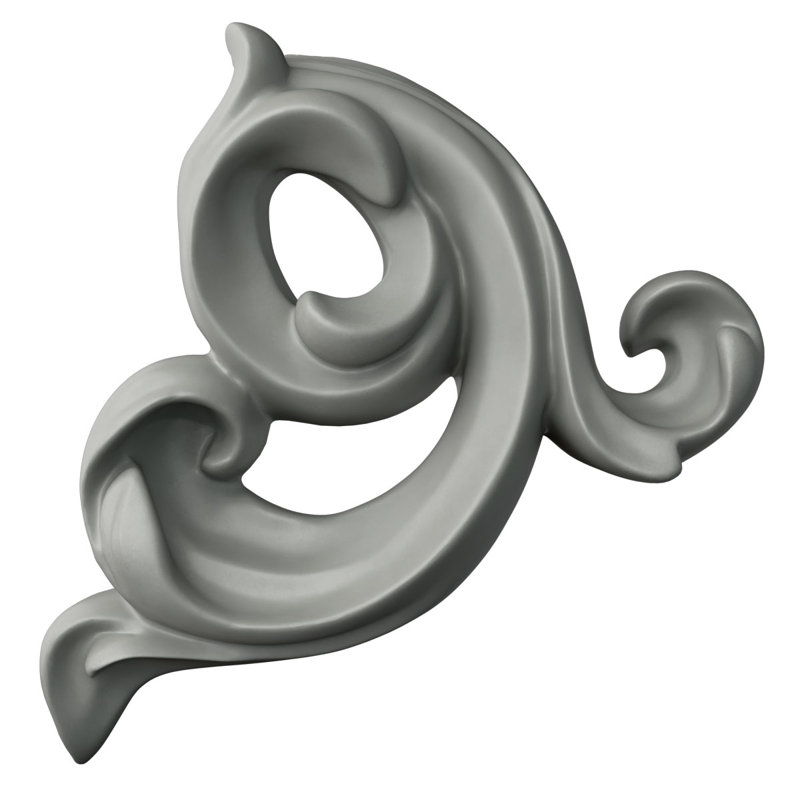 Panneau moulé en coin, à droite