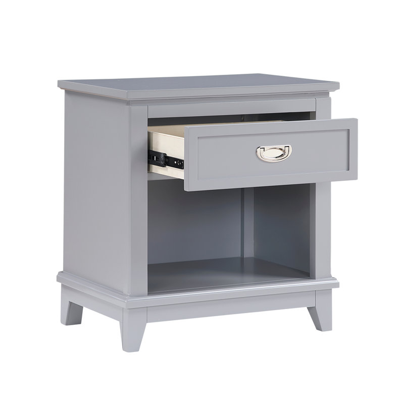 Table de chevet 1pc avec tiroir de rangement et tablette inférieure