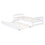 White Twin Size Platform Bed With Pull-out Trundle - Bedroom In Piece