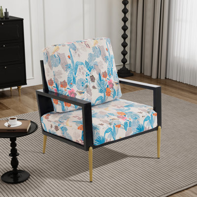 Fauteuil d'appoint rembourré en velours
